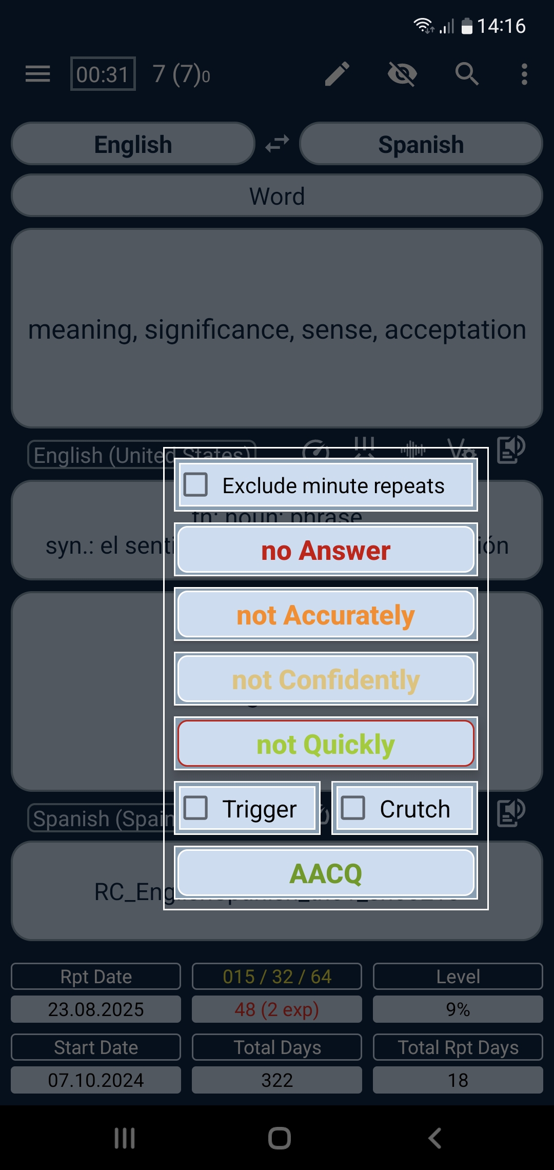 Questionnaire in mode 992